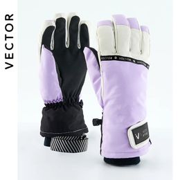 Guantes de esquí vectoriales guantes impermeables con función de pantalla táctil guantes térmicos de snowboard calientes de nieve de motos de nieve Mujeres 231221
