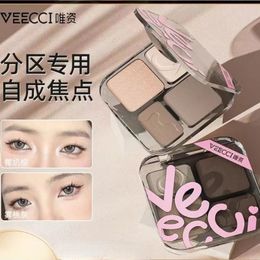 VEECCI Palette de contour en bronze 4 couleurs mettant en évidence la palette tout-en-un ombre de nez stéréo naturelle ombre latérale mat surbrillance 240106