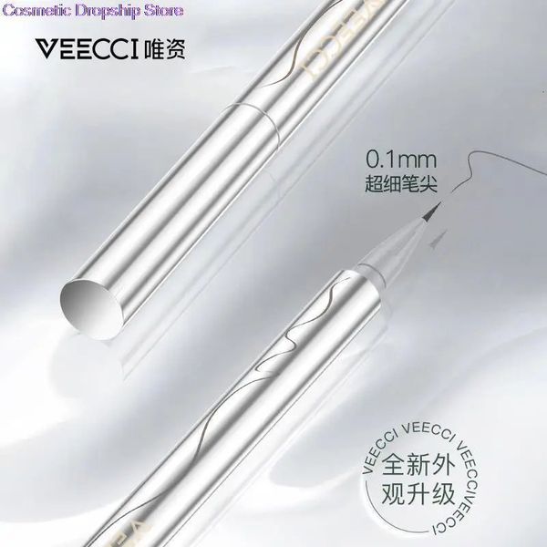 Veecci crayon à sourcils à l'eau dessiner Eyeliner couché ver à soie sous stylo à cils imperméable Ultra fin sourcils cosmétiques stylo 240106