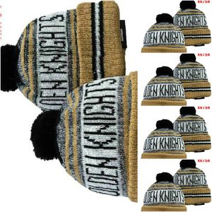 Vegas Golden Beanie North American Hockey Ball Team Side Patch Winter Wool Sport Gebreide hoed Skull Caps