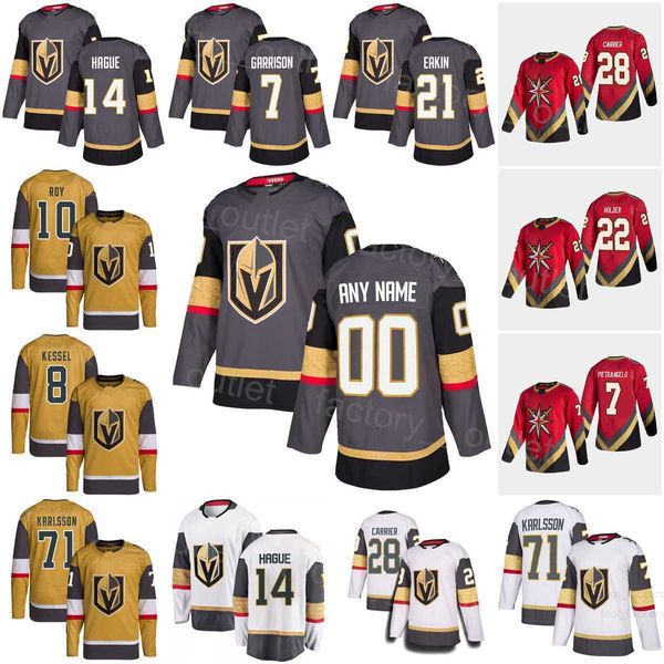 Vegas Golden Hockey''nHl''Knights 7 Alex Pietrangelo Jersey Retro inverso 8 Phil Kessel 22 Matyas Sapovaliv 71 William Karlsson 10 Nicolas Roy