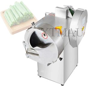 Groente Cutter Commerciële dubbele kop dubbele snelheid Multi-tasking Vegetable Slicer Shreding Dicing Machine te koop