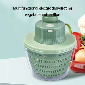 Coupe-légumes, trancheuse à panier de vidange multifonction électrique automatique, deux déshydrateurs de fruits et légumes de qualité alimentaire