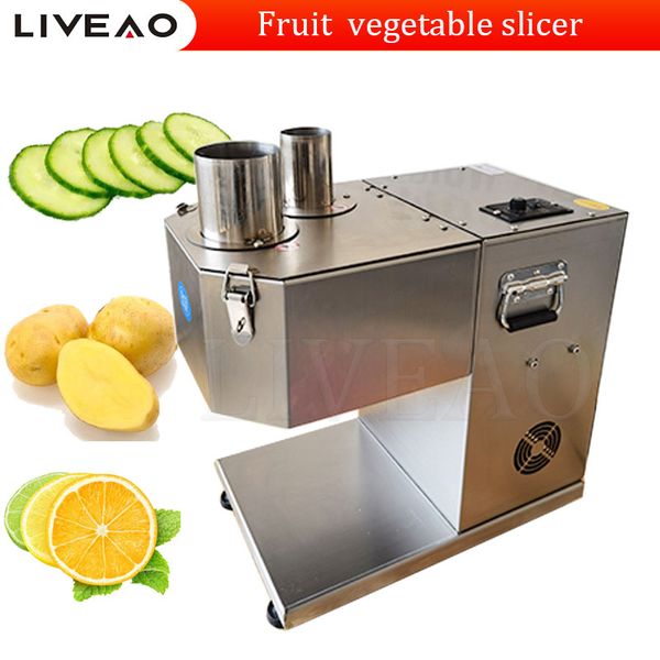 Machine de coupe de légumes multifonction industrielle citron pomme Pitaya trancheuse électrique coupe-fruits trancheuse