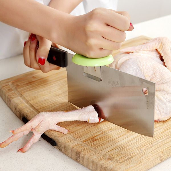 Refuerzo para cortar verduras, cuchillo de acero inoxidable, tapa para cortar huesos de pollo, potenciador para picar carne, herramienta de cocina