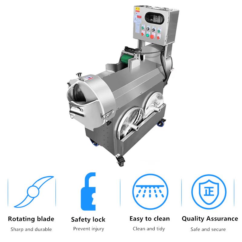 Groentensnijmachine versnipperen voor radijs, ui, wortel, aubergine, aardappelen, snijden, dubbelkops groentesnijder