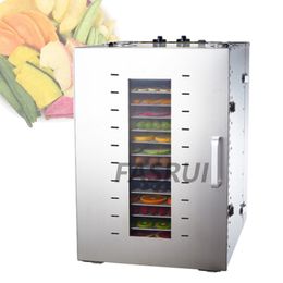 Groente Fruit Droogmachine 16-Lagen Roestvrijstalen Commerciële Voedsel Drogen Maker Huisdieren Foods Paddestoel
