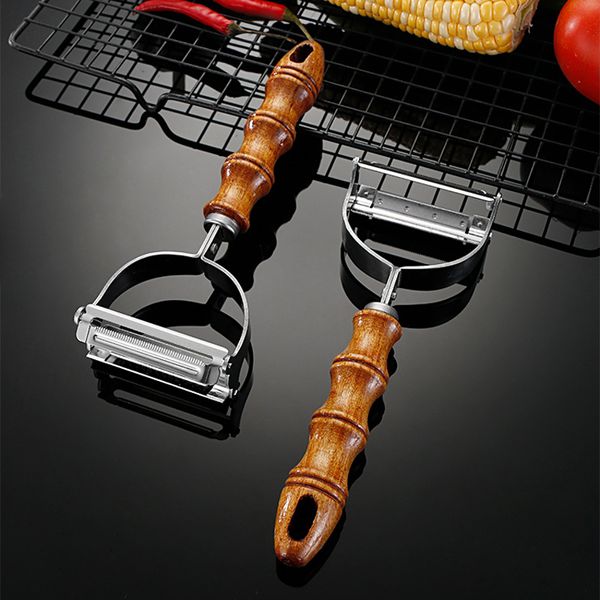 P￩ler de fruit ￠ l￩gumes ￩plucheur ￠ 360 degr￩s ￠ 360 degr￩s outil de cuisine rotatif Potato Cutter Cutter Slicer Ratrater Melon Fruit Gadgets YF0101