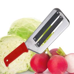 Groentes Slijpliceur Keuken Fruit Vruitgereedschap Dubbele 2 Blade Snijd Keukenmes Visschaal Schoner Kneeuw Kool Slijder