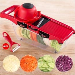 Groente Slijplant Groente Cutter met stalen mes Mandoline Slijplicap Aardappel Peeler Wortel Kaas Keuken Accessoires Tool 210319