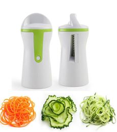 Légumes Spiralizer Cutter Râpe Cuisine Gadget De Poche Compact Veggie Spiral Slicer Nouilles Courgettes Spaghetti Pâtes Maker2164543