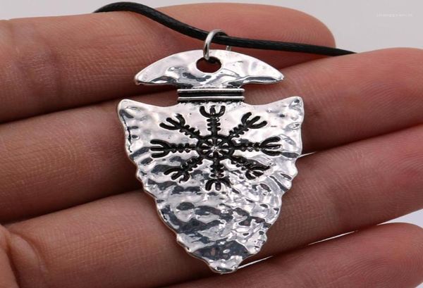 Vegvisir brújula amuleto vikingo joyería mujer hombre colgante collar nórdico talismán regalos del Día del Padre 202011120920