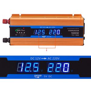 Freeshipping Veicolo 1600W Car Power Inverter Converter DC 12V a AC 220V Adattatore USB Trasformatore di tensione portatile Caricabatterie per auto CY893-CN