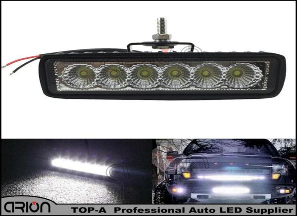 Véhicule 18W projecteur LED lumière de travail ATV hors route lampe antibrouillard conduite barre lumineuse pour 4x4 tout-terrain SUV voiture camion remorque tracteur UTV2162983