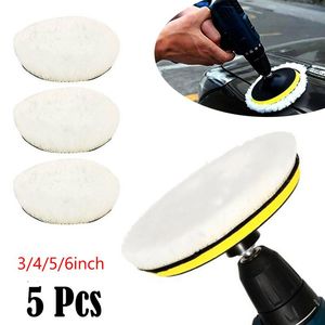 Voertuigbeveiligingsmiddelen 5 % Universal Car Polish Pad 3/4 inch voor M14/M16 Zachte wol Machine Waxing Polishing Kit Body Polisher Discs Reiniging