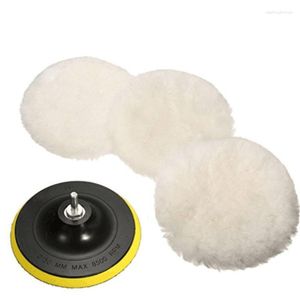 Voertuigbeveiligingsmiddelen 5 stks Universal Polisher Buffer Kit Soft Wool Bonnet Pad White Car Discs Care