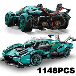 Vehículos de juguete 1148 Uds. Técnico Lamborghinis V12 bloques de construcción de automóviles de carreras de supervelocidad modelo de vehículo ensamblar ladrillos de juguete para regalos de niños adultos L231114