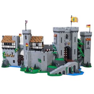 Voertuig Speelgoed Augustus 10305 Koning Ridders Middeleeuws Kasteel Model Bouwstenen Montage Bricks Set Voor Kinderen Gift Kerst 230830