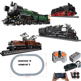 Voertuig Speelgoed Stad Spot High tech Expert Ultieme Serie Trein Bouwstenen RC trein power pack spoor Voor Kinderen Gift 230830