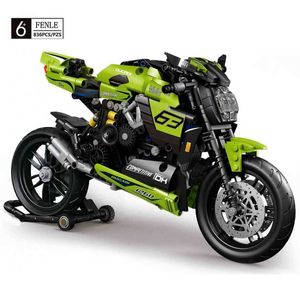Jouets de véhicules Moto Moto course voiture Moto ville véhicule démarre route modèle blocs de construction MOC Kits enfants jouets figurine WarsL231114