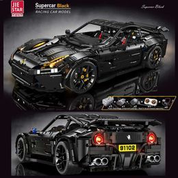 Voertuig Speelgoed Nieuwe High-Tech 91102 3097 Stuks Creatieve Moc F12 Super Sport Zwart Racewagen Model RSR Bricks Bouwstenen Speelgoed Kinderen GeschenkenL231114