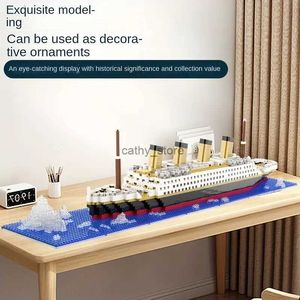 Voertuigspeelgoed Titanic cruiseschip kleine deeltjes assemblage bouwstenen mannelijke en vrouwelijke paren mannelijke en vrouwelijke geschenken boetiekdecoratieL231114