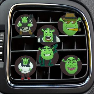 Voertuigen Accessoires Shrek Cartoon Car Air Vent Clip Clips Fersnener Conditioner Conditionering Conditie Outlet Per vervangende druppel levering Otore