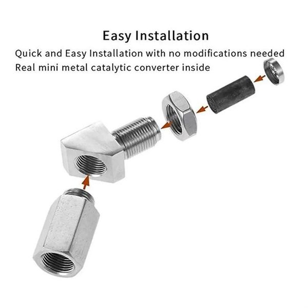 Accesorios para vehículos Accesorios para vehículos Jiax Orificio pequeño 55 mm Premium O2 Sensor Lambda Espaciador Escape Tubo de ensayo de oxígeno trasero Tapón Ad Dhhon