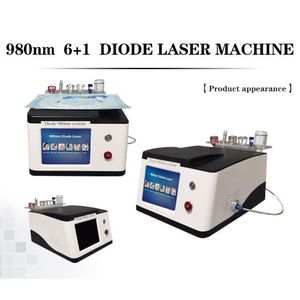 Machine de laser de retrait de veines 6 dans 1 traitement facial de veine d'araignée de corps de laser de diode de 980nm