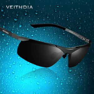 VEITHDIA Diseñador de la marca Hombres Deportes al aire libre Pesca Gafas de sol Aluminio Polarizado UV400 Lente Gafas de sol Gafas para hombre 6501 240201