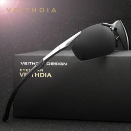 VEITHDIA Diseñador de marca Gafas de sol para hombre Aluminio Magnesio Polarizado UV400 Gafas de sol Ciclismo Deportes Hombre Gafas al aire libre 6592 240201