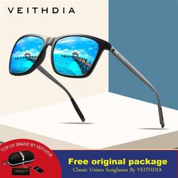 VEITHDIA marque unisexe rétro aluminium TR90 lunettes de soleil lentille polarisée Vintage lunettes accessoires lunettes de soleil pour hommes femmes 2 220302264q