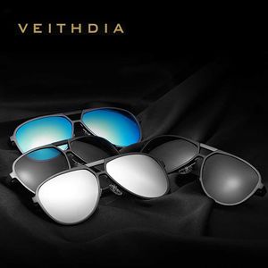 VEITHDIA hommes lunettes de soleil en aluminium mode photochromique sport polarisé UV400 lentille lunettes mâle lunettes de soleil pour femmes V6850 L230523
