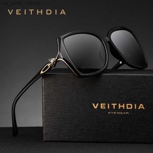 VEITHDIA Retro Mujeres Gafas de sol Polarizadas UV400 Lujo Vintage Moda Señoras Diseñador de la marca Gafas de sol Gafas para mujer 3039 L230523