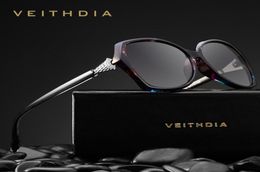 Veithdia rétro pour femmes verres de soleil polarisation de luxe de luxe Crystal Brand Designer Lunettes de soleil Eyewear pour femmes Femme V3027 J12114618697