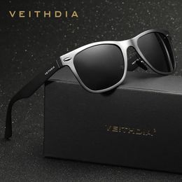 VEITHDIA Gafas de sol Diseñador de la marca Aluminio Magnesio Hombres Gafas de sol Mujeres Moda Accesorios para gafas al aire libre para hombre / mujer 240201