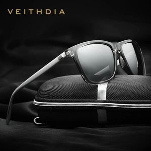 Veithdia Sunglasses Fashion Polarisé UV400 Lens Brand Sports Men Femmes Vintage Extérieur Sun Suns Eyewear pour hommes / femmes 6108 240323