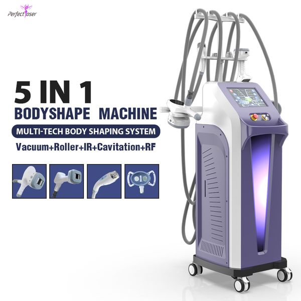 Vela Body Sculpt Masage Forme à vide Rouleau mince Cavitation Cavitation Infrarouge RF Face Soulevant la peau Resserrer le corps Contour de perte de poids Dispositif pour le salon