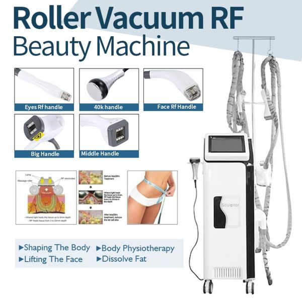 Vela Roller Machine Cuerpo Adelgazante Vacío Rf 40K Cavitación Reducción de Celulitis Masaje Escultor Dispositivo Delgado Radio Frecuencia Eliminación de Celulitis Beauty588