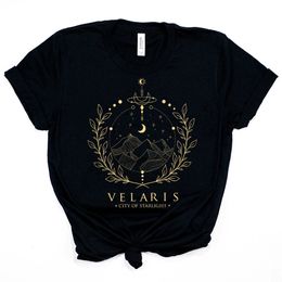 Velaris T-shirt acotar chemise The Night Court T-shirt Women Tshirts Book Lover T-shirts Sjm City of Starlight Tees Bookish Gift
