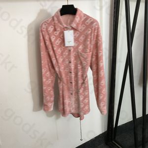 Robes chemise en velours pour femmes, imprimé classique, taille exposée, jupe de soirée, Club, hanches, robes longues élégantes