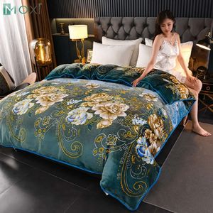 Parure de lit en velours pour décoration intérieure, housse de couette en duvet uni, optique chaude, double et grande, 220 x 240 cm, 1 pièce, hiver