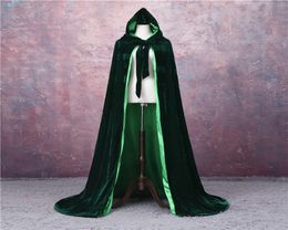 Velvet Cloak Gothic Wicca Robe Médiéval Sorccifraft Cape Cape Wraps Vestes