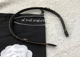 Velvet Fashion Hair Clasp Classic Jewelry Accessories Headband 2c Boutique met Dust Bag Party Gift Classical Lady Outfit2063797