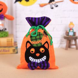 Velvet Gift Candy Bag Gift trekkoord Baga Halloween Decoratie Pompoen Zakken Feestelijke Feestartikelen