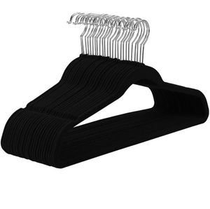 Velvet hangers pakhangers niet-slip fluweelhangers 360 graden zwenk haak sterke duurzame hanger voor jassen broek kleding kleding SN4642