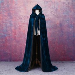 Velvet Hooded Cloak Wedding Cape Halloween Wicca Robe Wicca RobesleeeSSESS BRIDAL WRAP CAWA