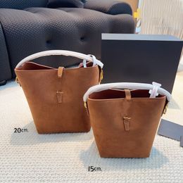 Sac seau en velours LE37 pour femmes, sac à bandoulière de styliste de bonne qualité, petit portefeuille, sac à main à la mode