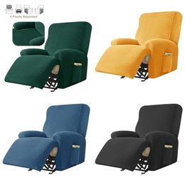 Fluwelen Recliner Cover All-inclusive Massage Lazy Boy Chair Lounger Single Couch Sofa Slipcover Fauteuil S Bezug 2111116