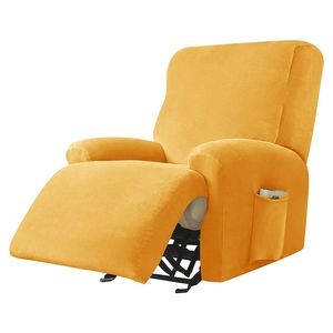 Couverture inclinable en velours Split Design Massage Lazy Boy Chair Lounger Single Couch Sofa Slipcover Fauteuil S Funda Sillon 211116